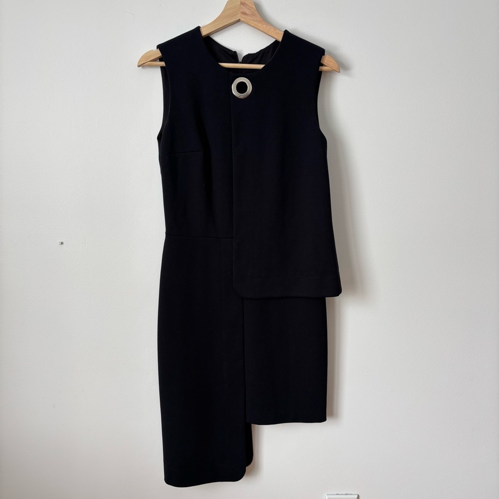 Gloria Coelho Grommet Top Asymmetrical Knee Length Dress